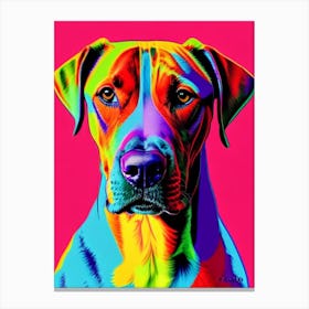 Rhodesian Ridgeback Andy Warhol Style dog Canvas Print