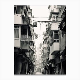 Hong Kong, China, Black And White Old Photo 3 Canvas Print