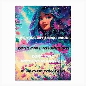 Be True With Your Word 1 Canvas Print