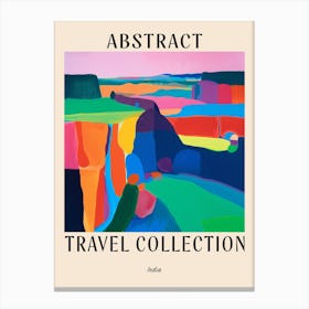 Abstract Travel Collection Poster India 1 Canvas Print