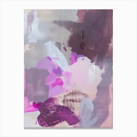 Abstract With Pink And White Canvas Print