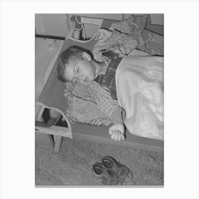 Child Of Farm Worker Takes A Nap At The Nursery School At The Fsa (Farm Security Administration) Farm Family Canvas Print