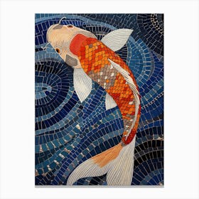 Koi Fish Mosaic Canvas Print