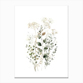 Watercolor Plants Canvas Print