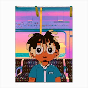 juice wrld on train Canvas Print