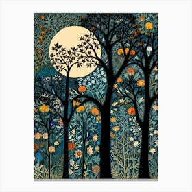 William Morris Moonlight In The Forest 152 Canvas Print