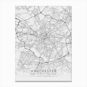 Manchester City Map Canvas Print