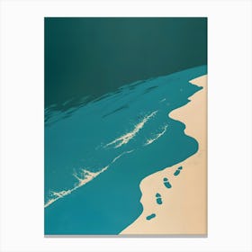 Footprints In The Sand Canvas Print