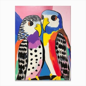 Colourful Kids Animal Art Falcon 1 Canvas Print