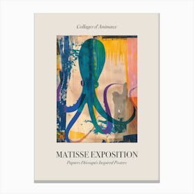 Octopus 2 Matisse Inspired Exposition Animals Poster Canvas Print