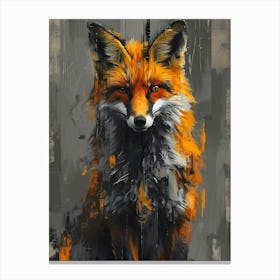 Fox in the autumn forest Canvas Print