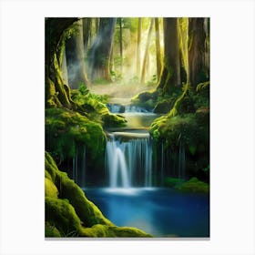 Waterfall In The Forest 11 Canvas Print