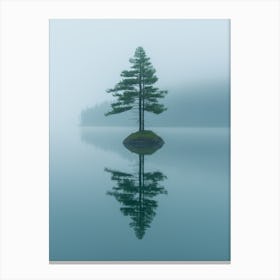 Pine Tree On An Island Canvas Print