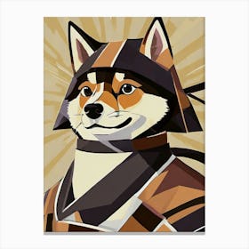 Samurai Shiba Inu Canvas Print