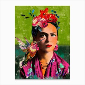 Frida Collage Canvas Print