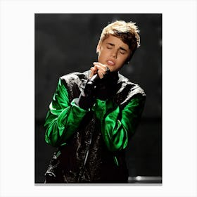 Singer Justin Bieber Performs Onstage At Fox S The X Factor Canvas Print