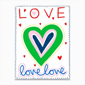 Love Love Love 1 Canvas Print