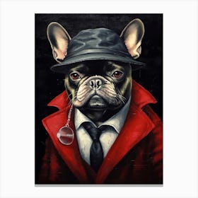 Gangster Dog French Bulldog 2 Canvas Print
