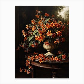 Baroque Floral Still Life Cineraria 7 Canvas Print