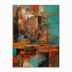 Beauty, Abstract Collage In Pantone Monoprint Splashed Colors Canvas Print