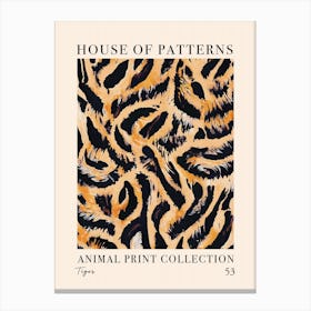House Of Patterns Tiger Animal Print Pattern 7 Canvas Print
