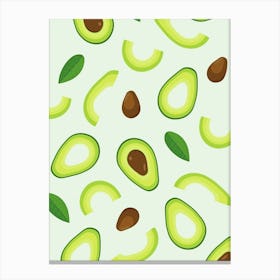 Avocado Pattern Canvas Print