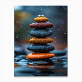 Pebbles In The Rain Canvas Print