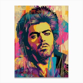 George Michael Retro Poster Canvas Print