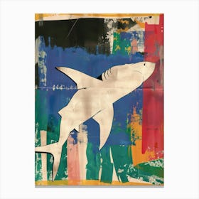 Shark 1 Cut Out Collage Canvas Print
