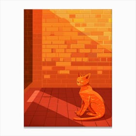 Cat Sitting In The Sun Canvas Print