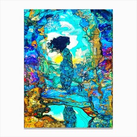 Wonderland - Woman Ponders Canvas Print