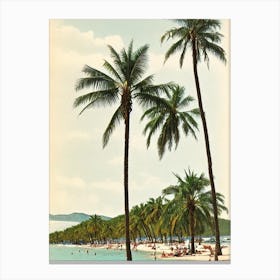 Zlatni Rat Beach Croatia Vintage Canvas Print