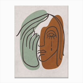 Woman'S Face Canvas Print