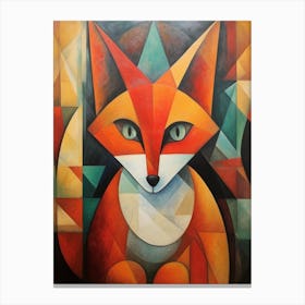 Fox Abstract Pop Art 8 Canvas Print