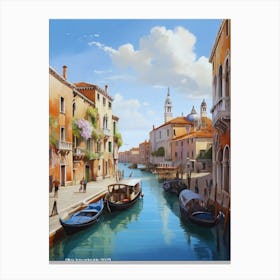 Venice Canal.4 1 Canvas Print