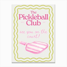 The Pickleball Club 1 Canvas Print