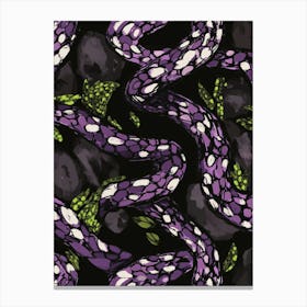 Purple Snakes Canvas Print