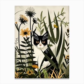 Cat In The Grass 10 Canvas Print