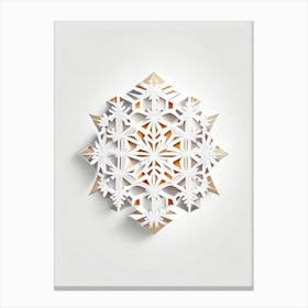 Hexagonal, Snowflakes, Marker Art 1 Canvas Print