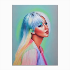 Christina 1 Aguilera Colourful Illustration Canvas Print