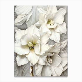 White Flowers 1 Canvas Print