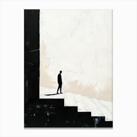 Man On The Stairs Canvas Print