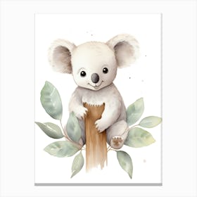 Koala Watercolour In Autumn Colours 0 Canvas Print