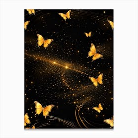 Golden Butterflies 16 Canvas Print