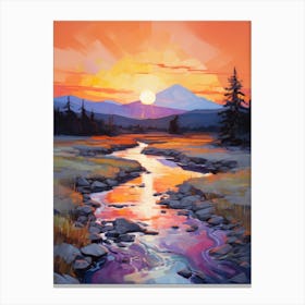 Sunset River 2 Canvas Print