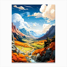 Autumn Landscape Painting Canvas Print