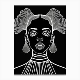 African Woman Head Canvas Print