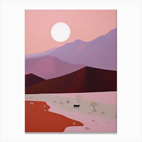 Atacama Desert   South America (Chile), Contemporary Abstract Illustration 4 Canvas Print