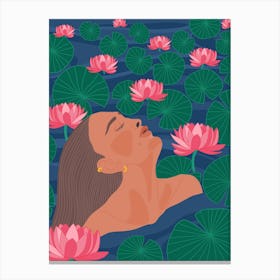 Blooming Lotuses Canvas Print