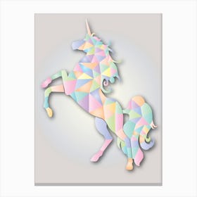 Unicorn Art White Canvas Print